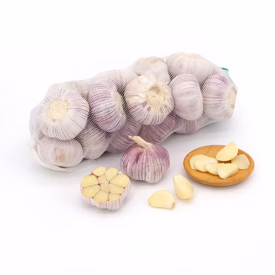 Nova safra de vegetais frescos, alho roxo branco normal com alta qualidade