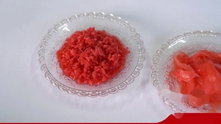 Gengibre em conserva de gengibre de sushi na cor rosa ou na cor branca em embalagem de frasco de vidro para varejo